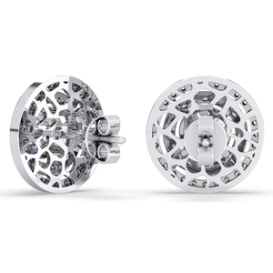 REYES Manufacture 925 Sterling Silver Moissanite Screw Back <b>Stud</b> <b>Earrings</b> Luxury Engagement Wedding Gift Fine Jewelry For Women - Product Image 4