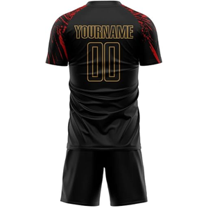 Uniforme de fútbol de EE. UU. y Europa, tela suave, impresión por sublimación, diseño nítido del patrocinador, camiseta de fútbol con pantalones cortos. - Product Image 6