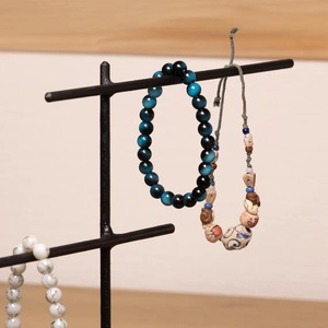 Minimalist Jewelry Stand With Dual Bar Efficient Display Anti <b>Tangle</b> Holder For Bracelets Necklaces Stable Base Modern Organizer - Product Image 2