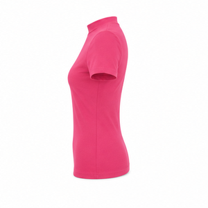 Camiseta Personalizada Rosa Claro para Mujer, Cuello Redondo, Manga Corta, Corte Ajustado, Algodón Elástico Suave - Product Image 2