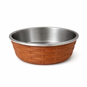 Bol pour animaux de compagnie en acier inoxydable tissé, 250 ml, 14 cm, antidérapant, pour nourriture et eau, résistant à la rouille, facile à nettoyer - Product Image 1