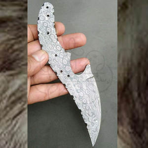 Lote de 3 piezas de hojas en bruto de Damasco forjadas a mano personalizadas - Product Image 5