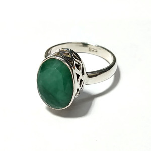Natural Emerald Gemstone <b>Ring</b> 925 Sterling <b>Silver</b> Pear Shape Bezel Setting Third Party Certified Handmade <b>Adjustable</b> Engagement - Product Image 1