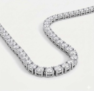 Collier tennis NAVKAR DIAMONDS en argent sterling 925 avec moissanite taille brillant, certifié, bijoux tendance pour mariage et fête - Product Image 6