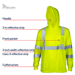 Camiseta de Trabajo de Seguridad para Hombre con Logotipo Personalizado, Ropa de Trabajo de Alta Visibilidad ANSI, Tejido Transpirable 100% Algodón - Product Image 4