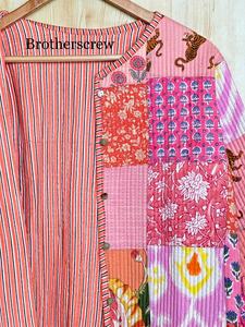 Veste matelassée indienne faite à la main à manches longues en tissu respirant pour femme, idéale pour l'automne et l'hiver - Product Image 3