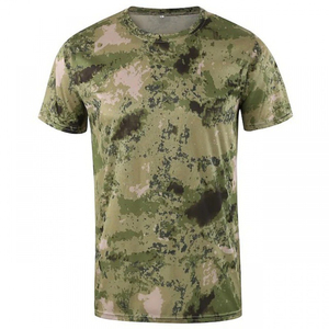 Camiseta de Camuflaje de Manga Corta para Hombre, Cuello Redondo, Corte Regular, Secado Rápido, Poliéster, Ropa Casual, Estampado - Product Image 6