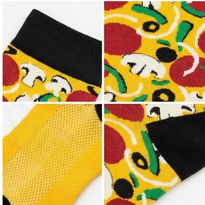 Calcetines con estampado de pizza para adultos, calcetines informales transpirables de punto, calcetines estampados de estilo veraniego - Product Image 4