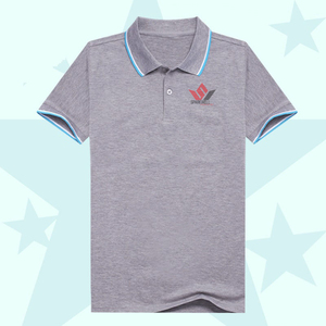 Camisa de Golf para Hombre, Color Gris Sólido, Manga Corta, 100% Algodón Piqué, Transpirable, Corte Regular, Cierre de Botones, Tejido de Punto - Product Image 6
