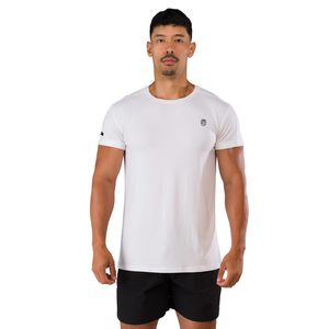 Chemise à manches courtes blanche pour homme, en coton doux, vêtements décontractés, chemise de sport confortable, vente en gros, vêtements de sport haut de gamme pour la remise en forme - Product Image 1