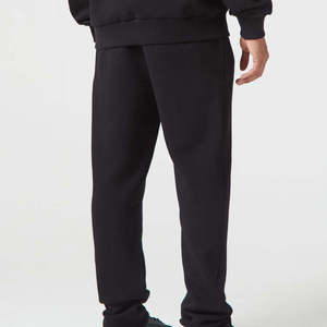 Conjunto Deportivo Informal Unisex con Sudadera con Capucha Gris y Pantalones Deportivos, Color Sólido, Manga Larga, Algodón Ligero, Otoño, Talla Grande - Product Image 4