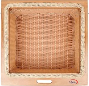 Cestas de Almacenamiento de Alambre de Acero Resistente y Madera Maciza, Contenedores Organizadores Multiusos para Cocina, Despensa, Armario y Hogar - Product Image 4