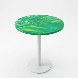 Mesa de Centro de Plástico Reciclado, Diseño Moderno, Impermeable, Duradera, Ecológica, Apilable, con Marco Metálico, Muebles para el Hogar, para Exteriores - Product Image 1