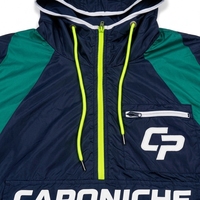 Ensemble veste coupe-vent et short unisexe personnalisé en nylon imprimé, avec fermeture éclair, capuche, léger, imperméable, tenue décontractée streetwear