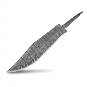 Cuchillo Bowie de Caza al Aire Libre de Acero de Damasco Forjado a Mano al por Mayor, Hoja en Blanco para Bricolaje, Hoja en Blanco con Espiga Oculta Personalizada, Fabricante OEM a Granel - Product Image 1
