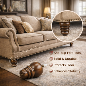 Modern Round Wooden Furniture Leg Solid <b>Wood</b> Sofa Chair Cabinet Replacement Leg Smooth Finish Durable Support - Product Image 2