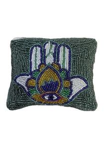 Stylish Handcrafted Beautiful Beaded USA Baseball Embroidery Mini Zipper Bag Trendy Premium Fashion India <b>Needlework</b> - Product Image 3