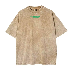 Camisetas Casuales Cortas para Hombre, 100% Algodón, Lavado a la Piedra, Estilo Vintage para Impresión Digital, Camisetas Vintage de Gran Gramaje para Verano - Product Image 6
