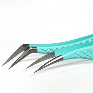 Pince à épiler professionnelle en acier inoxydable pour extensions de cils, haute précision, antistatique, applicateur pour cils volumineux - Product Image 4