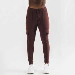 Custom Men's Slim Fit Joggers Breathable Cotton Skinny Sweatpants Cargo Pockets Quick Dry Plain Gym Workout Track Pants Autumn - Product Image 3