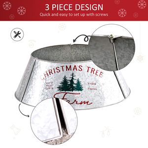 Collare per Albero di Natale Fatto a Mano con Stampa Natalizia, Anello in Acciaio Argentato da 26 Pollici, Decorazione Natalizia Fai-da-Te per la Casa - Product Image 6