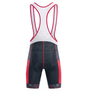 Lightweight Moisture Wicking Spandex/Polyester Mesh Panel Men's <b>Cycling</b> Bib <b>Shorts</b> Shock Absorbing <b>Pad</b> High Quality for Bike - Product Image 3
