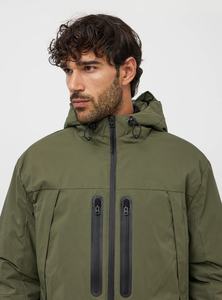 Men's Street Style Quilted Bubble Puffer Jacket Custom Zip Up Stand Collar <b>Black</b> Winter Outfit - Product Image 5