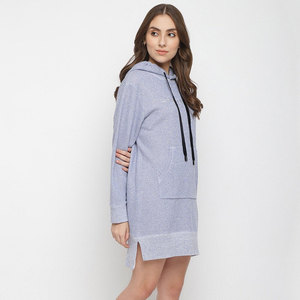Vestido Largo de Otoño 2026 para Mujer, Manga Larga, Estilo Casual, Nuevo Modelo, Sudadera con Capucha y Cordón Ajustable, Personalizable - Product Image 3