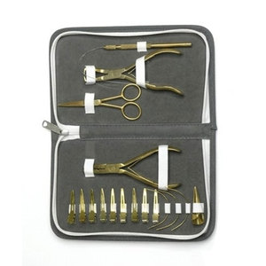 Kit d'outils professionnels pour extensions capillaires : pinces en acier inoxydable, aiguilles à coudre, installation de trames, entretien et réparation - Product Image 2