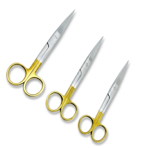 Ciseaux chirurgicaux médicaux de qualité supérieure TC pour pansements, très tranchants, 14,5 cm, 5,5 T/C, 3 pièces, en acier inoxydable allemand - Product Image 2