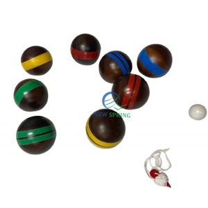 Juego de bolas de petanca de madera dura del fabricante de Vietnam, 8 bolas de madera, 1 Pallino blanco, 1 bolsa de transporte y estuche, juguete deportivo - Product Image 1