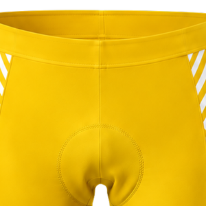 Golden Yellow White Custom <b>Cycling</b> Jersey <b>Shorts</b> Set <b>Short</b> Sleeve Full Zip Breathable <b>Padded</b> Bike Uniform Racing Training Sports - Product Image 5