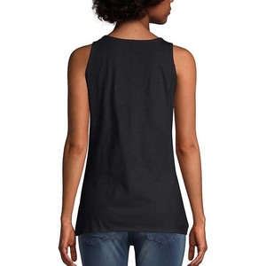 Camiseta sin mangas deportiva transpirable para mujer, con logotipo personalizado al por mayor, ropa de gimnasio para chicas, camiseta sin mangas 100% algodón para mujer - Product Image 6