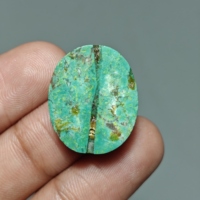 Turquoise naturelle du Hubei, cabochon ovale, pierre précieuse turquoise pour la fabrication, 23x19x5 mm. 16 Ct. E669