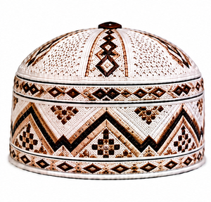 Chapeau de prière musulman classique brodé en coton et polyester pour hommes, respirant, écologique, confortable, style Kufi, vente en gros - Product Image 4