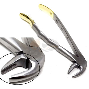 Pinzas Dentales Dentadas para Extracción MD3, Incisivos Inferiores, Caninos, Bicánidos, Raíces, Instrumentos Médicos de Calidad Premium, Dorados - Product Image 1