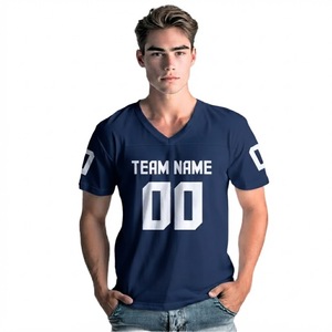 Maillot de sport personnalisé pour homme, col en V, manches courtes, t-shirt d'entraînement pour équipe athlétique, respirant, fabrication OEM en gros par Rexfit - Product Image 4