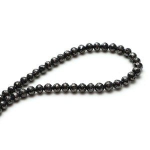 Natural Diamond Faceted Round Ball <b>Beads</b> 5.5-7mm 14 Inches Loose Gemstone <b>Beads</b> for Jewelry Making Wholesale - Product Image 2