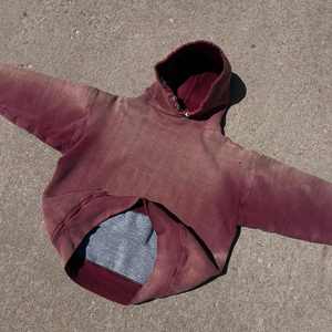 Hoodie Manufacturer Custom Unisex French Terry Cotton Vintage Acid Wash Distressed Design Screen Printed Oversized Hoodie of <b>Men</b> - Product Image 2