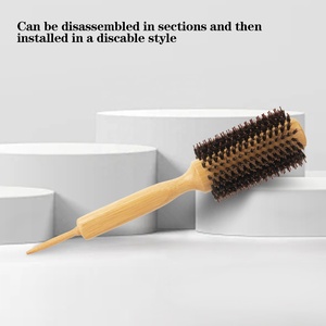 Meilleure vente de <span class=keywords><strong>brosse</strong></span> à cheveux professionnelle en bois pour femmes et hommes pour le lissage des poils de sanglier - Product Image 3