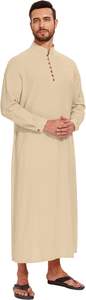Thobes Daffah pour hommes arabes saoudiens, style moderne 2026, couleur unie, thermique, grande taille, style urbain, vente en gros, Jubbah Thobes - Product Image 2