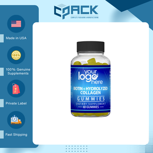 Exportador estadounidense vende gomitas de biotina + colágeno hidrolizado de alta calidad de marca privada, 60 unidades, suplemento dietético para adultos. - Product Image 2