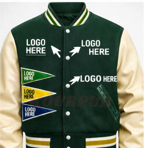 Chaqueta Universitaria Personalizada con Logotipo OEM al por Mayor, Chaqueta Letterman con Parche de Chenilla Bordado Personalizado, Chaqueta de Béisbol para Hombre - Product Image 2