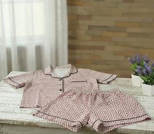 Conjunto de Shorts y Top de Manga Larga de Algodón Indio Tejido con Estampado Térmico, Estampado a Mano, Brillante, Suave y Liso para Mujer, Verano - Product Image 6