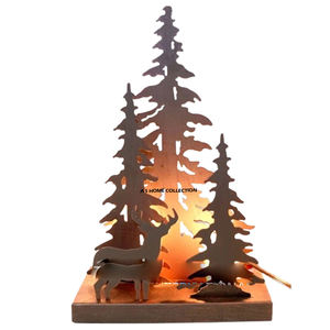 Éclairage LED en métal pour Noël, décoration de sapin suspendue de grande taille pour l'extérieur, de haute qualité, couleur rouge, articles de Noël - Product Image 4