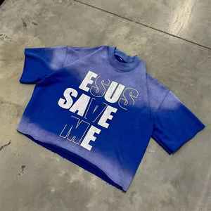 เสื้อยืดโอเวอร์ไซส์ผู้ชาย พิมพ์ลายกราฟิกตามสั่ง ขายส่ง แบบฟอกสี - Product Image 3