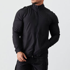 Men's Woven <b>Jacket</b> Gym Wear Spring And Autumn Streetwear Trendy Sleeves Track <b>Jacket</b> With Pockets OEM Hot <b>Workout</b> Gym <b>Jackets</b> - Product Image 2