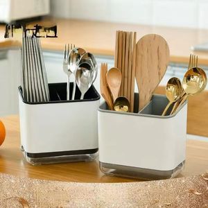 Wooden Kitchen Utensil Holder Caddy with Handle Rustic Storage Organizer Spoon Spatula Napkin Holder Countertop <b>Rack</b> - Product Image 3