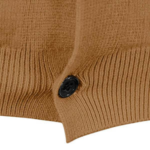 Customizable High Quality 100% Wool Winter <b>Men</b> <b>Cardigans</b> with Embroidery V-neck Thin Breathable OEM/ODM Service - Product Image 2