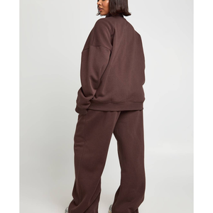 Conjunto Deportivo para Mujer, Estilo Urbano, Personalizado con Impresión DTG, Chaqueta con Cremallera y Hombros Caídos, Forro Polar de Poliéster, OEM ODM - Product Image 3